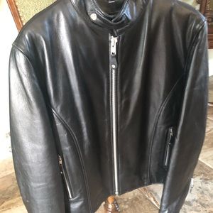 Motorcycle riding leather jacket